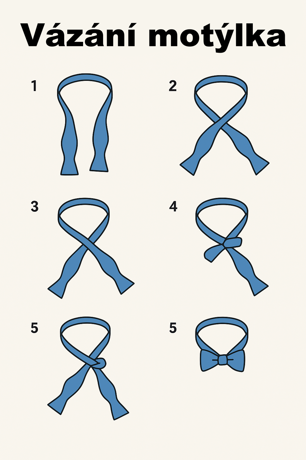 Jak se váže pánský motýlek. 