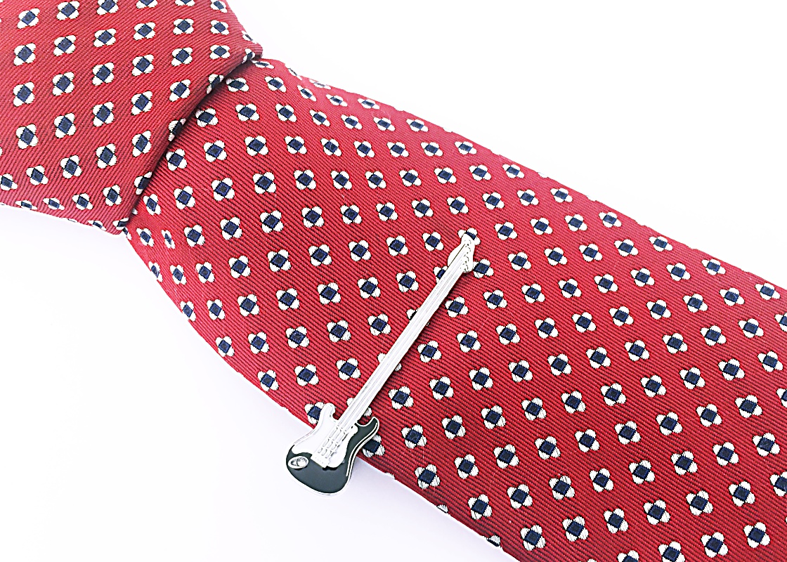 Set - spona na kravatu a manžetové knoflíčky Elektronická kytara I. 