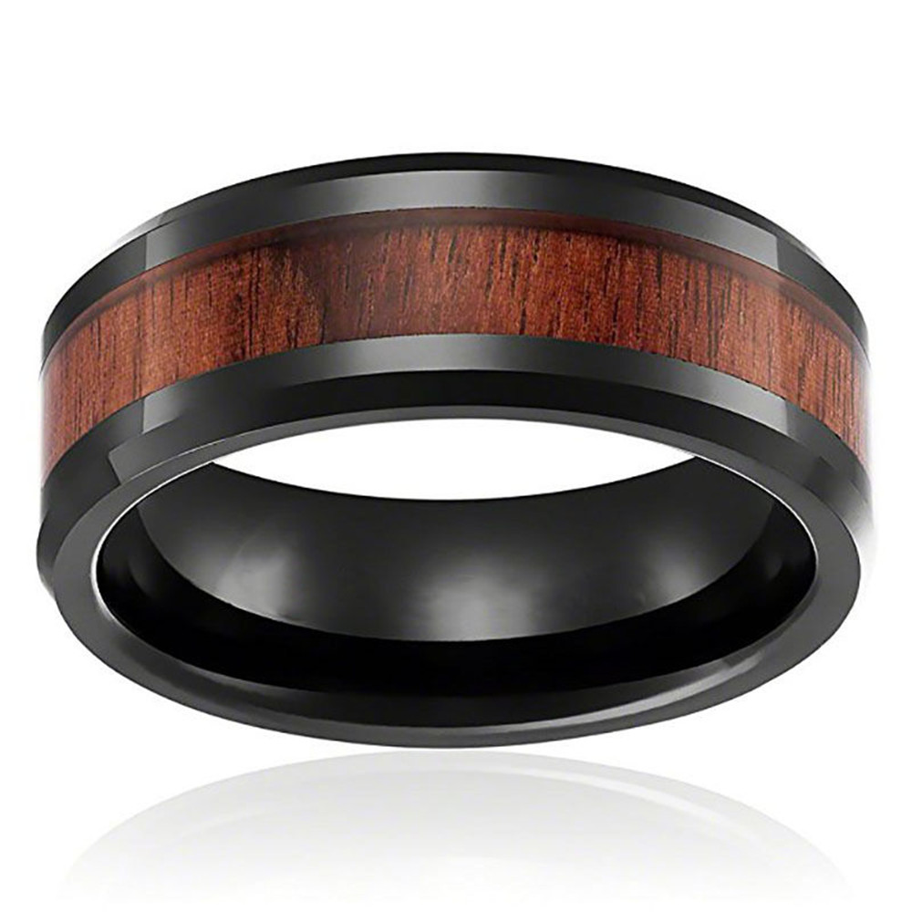 Černý prsten Black Wood vel. 11