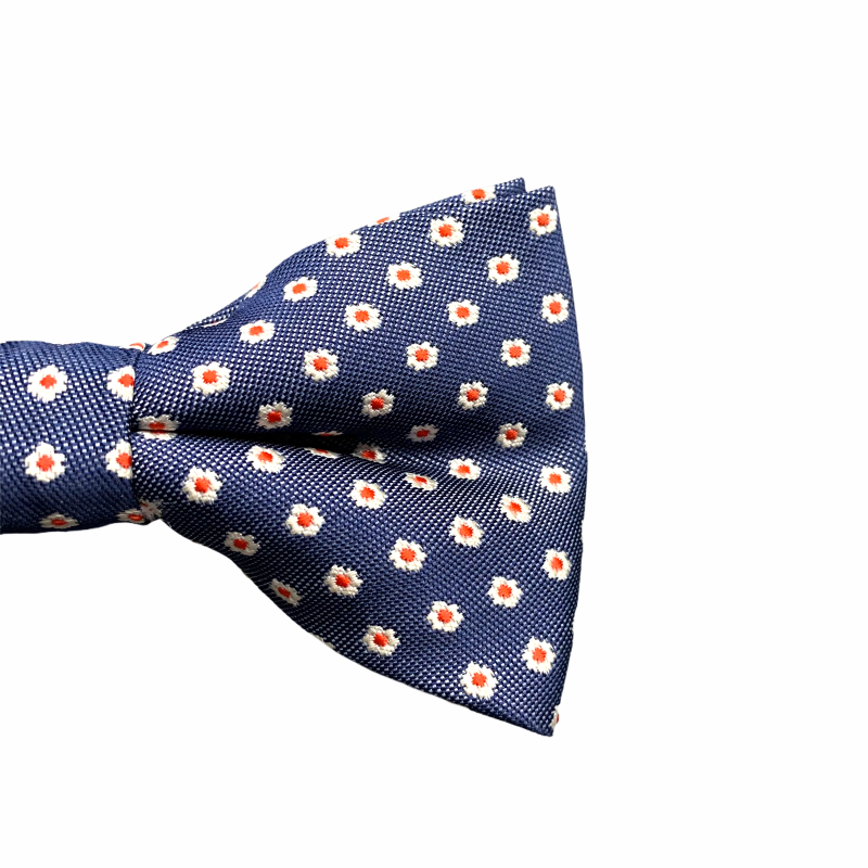 Červený pánský motýlek Blue Flower 