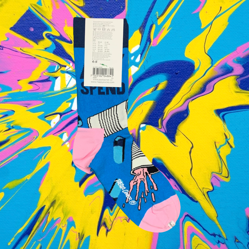 Modré ponožky Happy Socks Pasta Oner EU 41 - 46