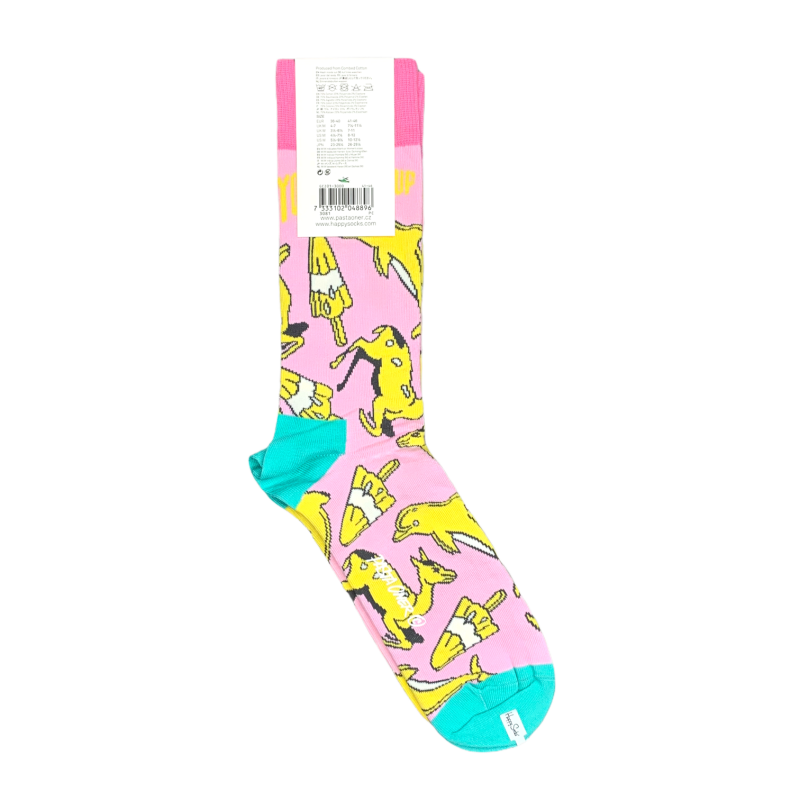 Růžové ponožky Happy Socks Pasta Oner EU 36 - 40