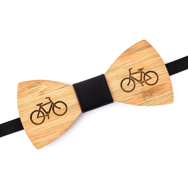 Dřevěný pánský motýlek Kolo - bicykl