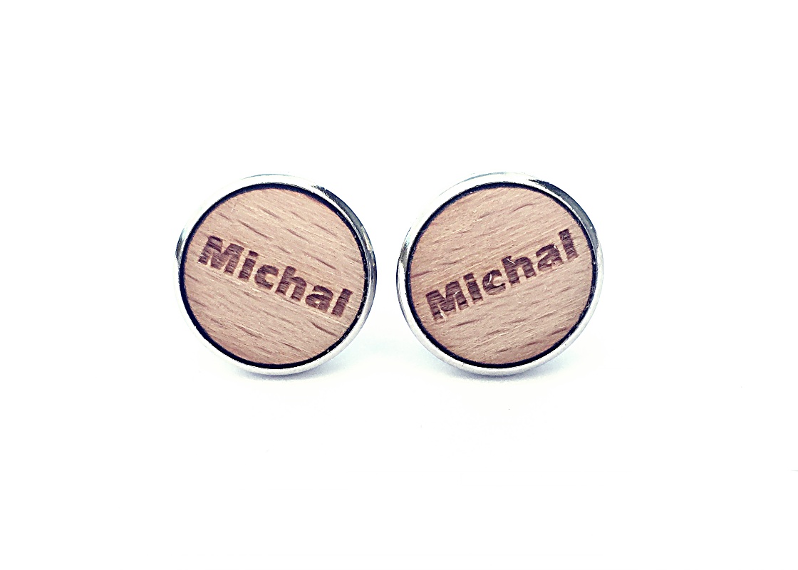 Dřevěné manžetové knoflíčky Michal