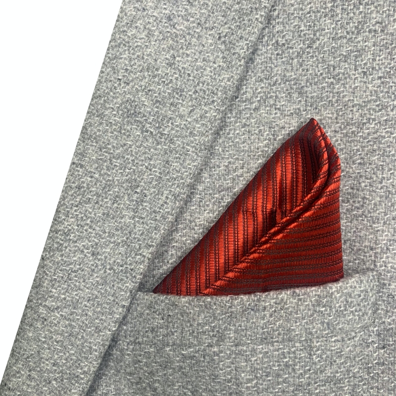 Červeno - černý kapesník Stripe