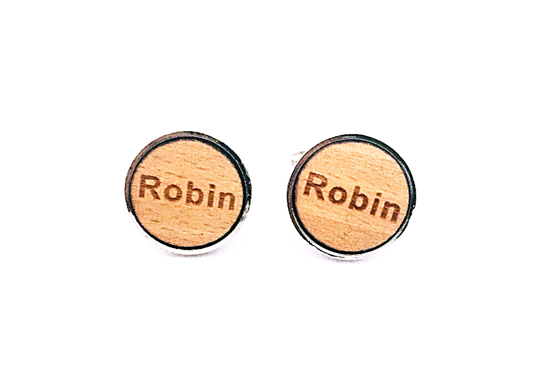 Dřevěné manžetové knoflíčky Robin
