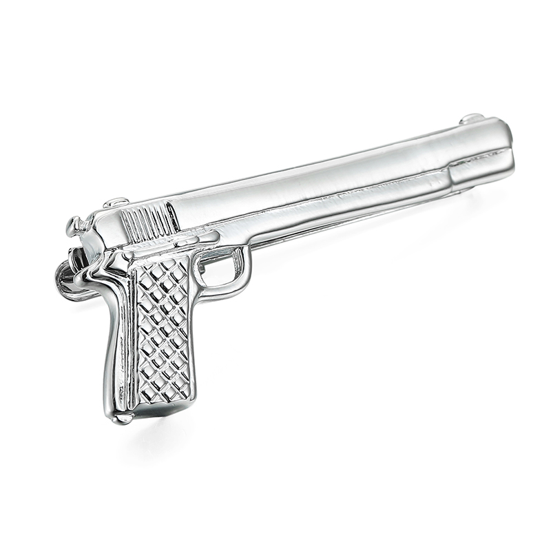 Stříbrná spona na kravatu Pistole 9MM