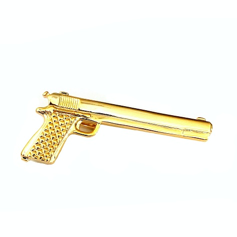 Zlatá spona na kravatu Pistole 9MM