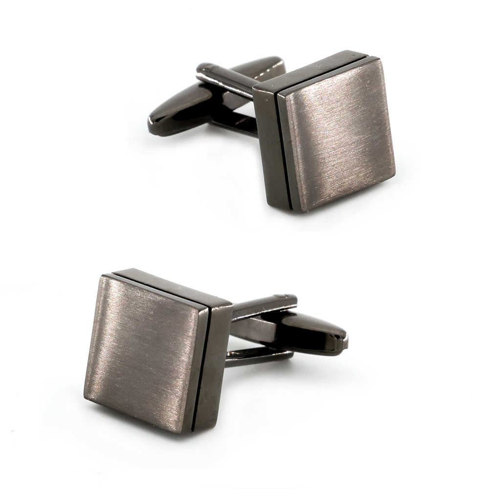 Manžetové knoflíčky Gunmetal square 