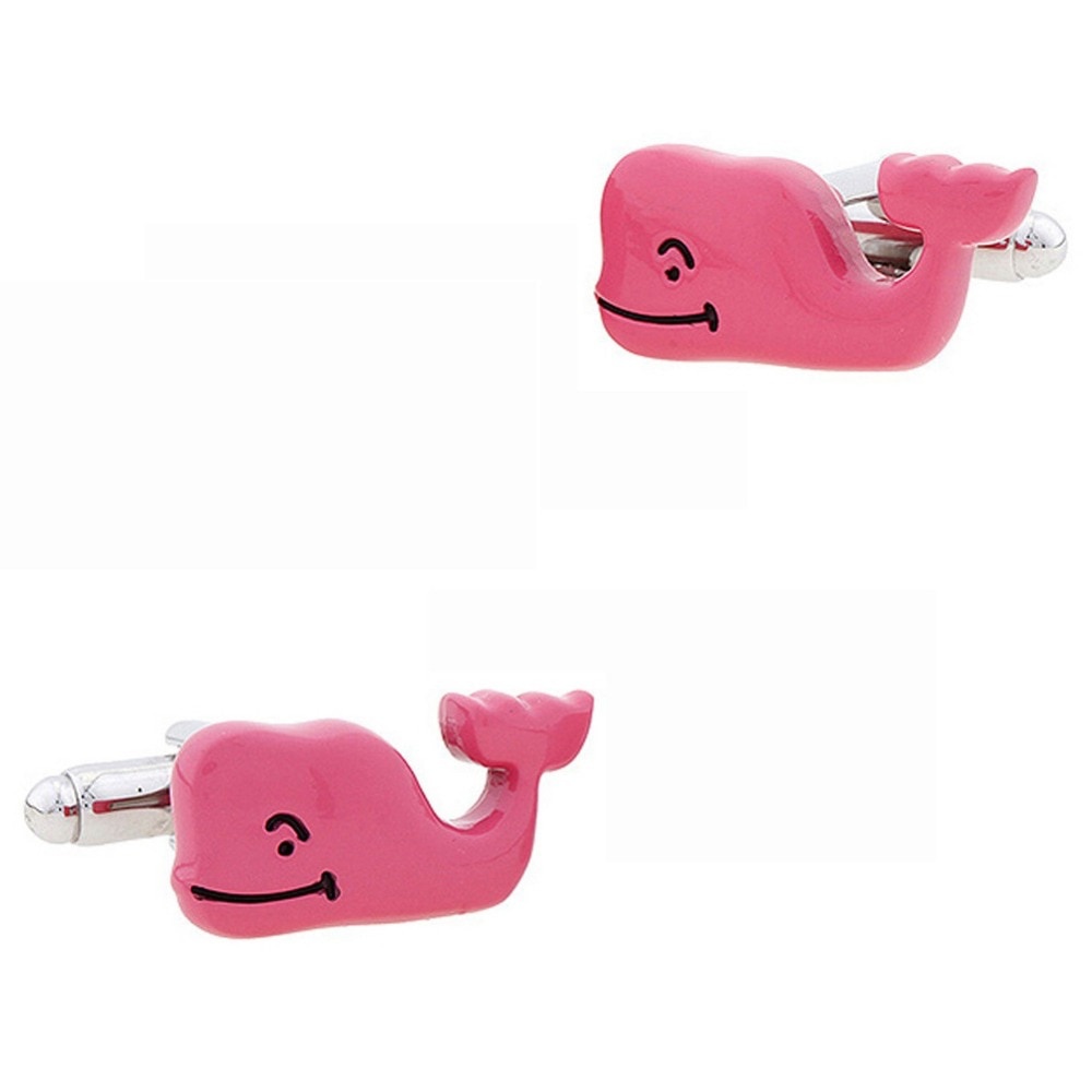 Manžetové knoflíčky růžová Velryba