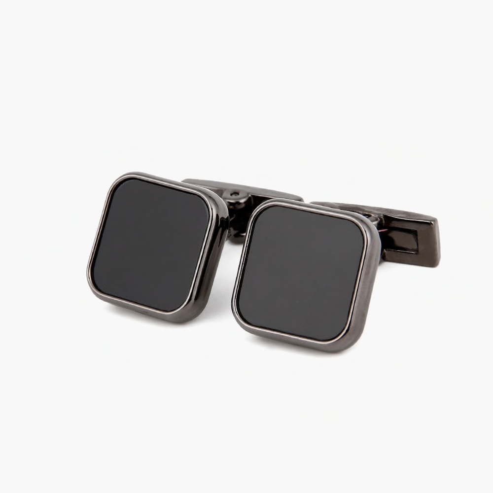 Manžetové knoflíčky Gunmetal BLK square 