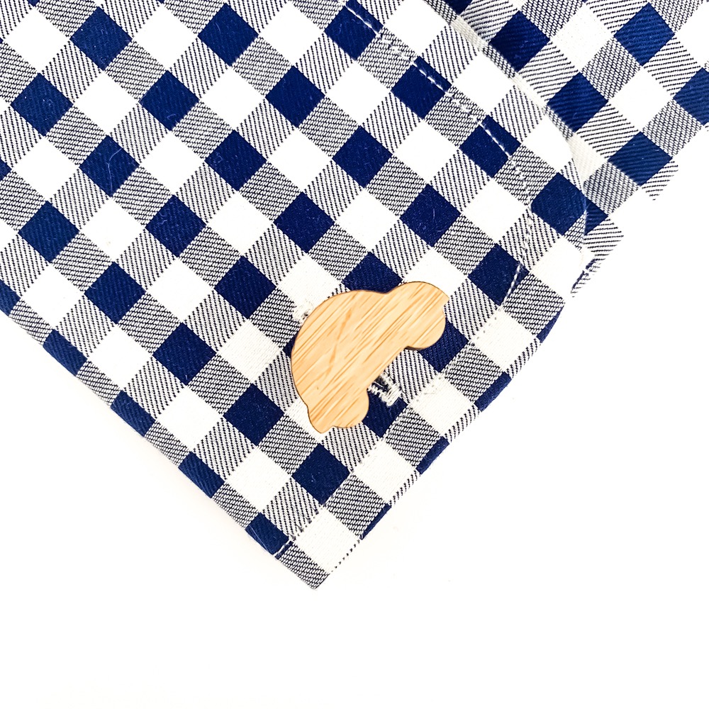 Dřevěné manžetové knoflíčky Auto