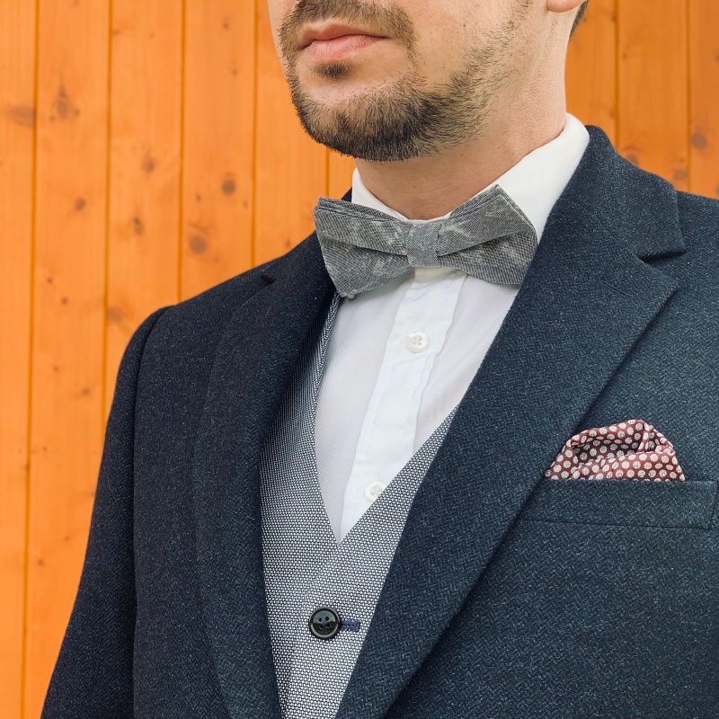 Černo - bílý motýlek Cotton Plísňák