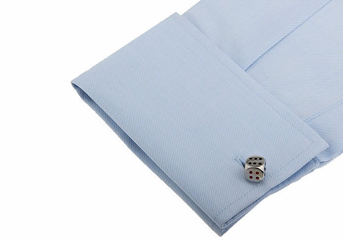 Manžetové knoflíčky Hrací kostky červeno - černé