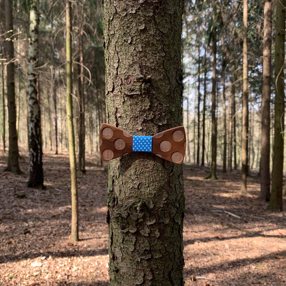 Dřevěný pánský motýlek Puntík Punťa