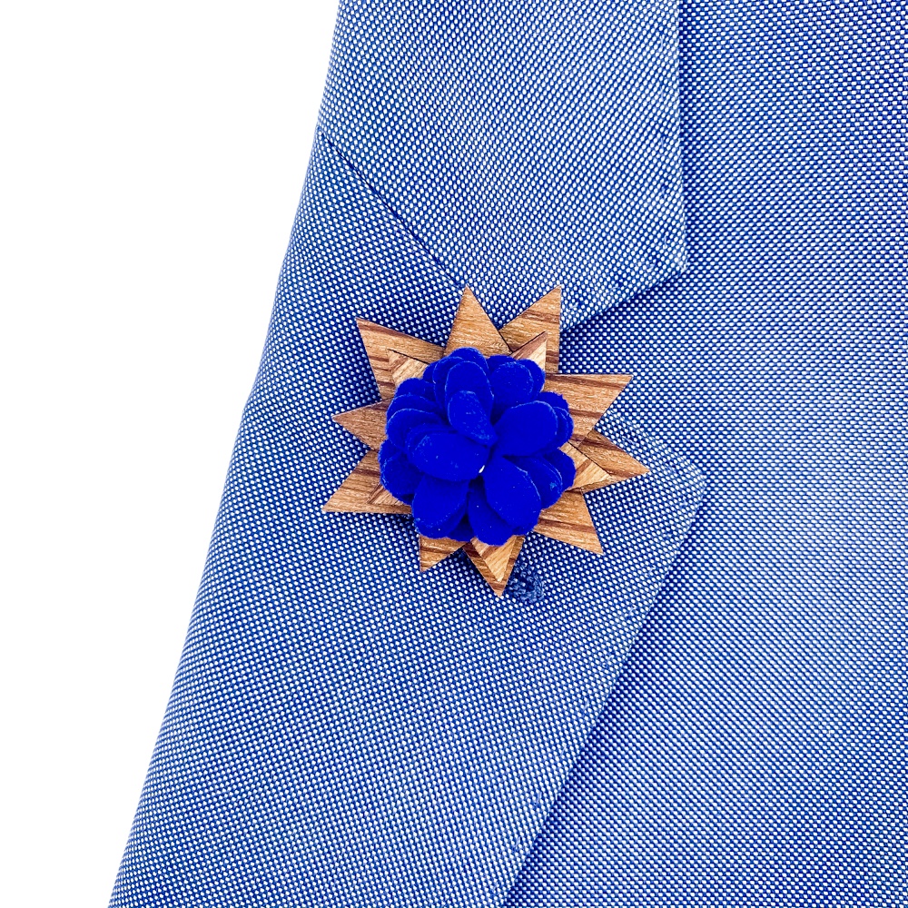 Dřevěná brož Hvězda