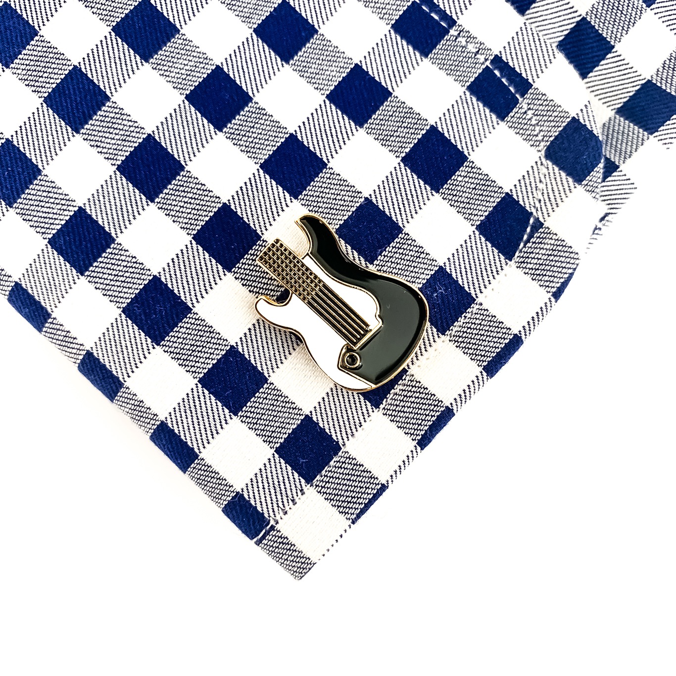 Manžetové knoflíčky Elektrická kytara zlaté torzo