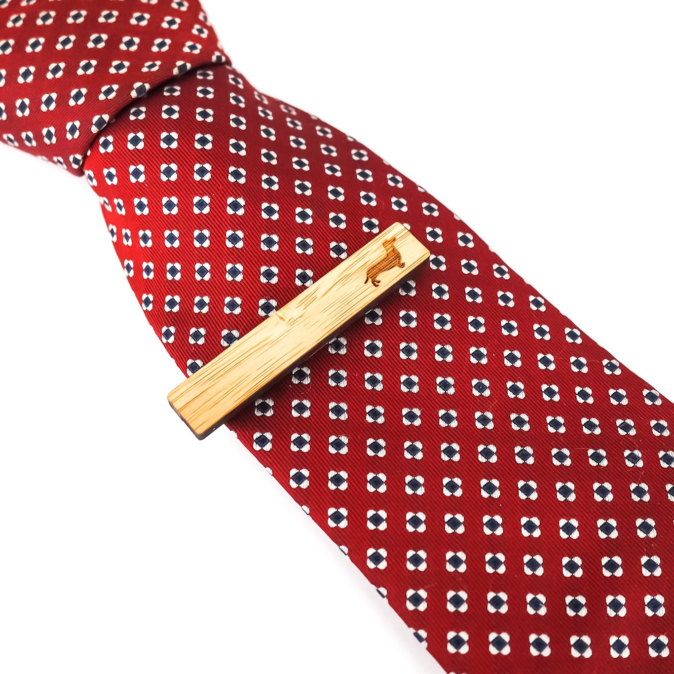 Dřevěná spona na kravatu Jezevčík 