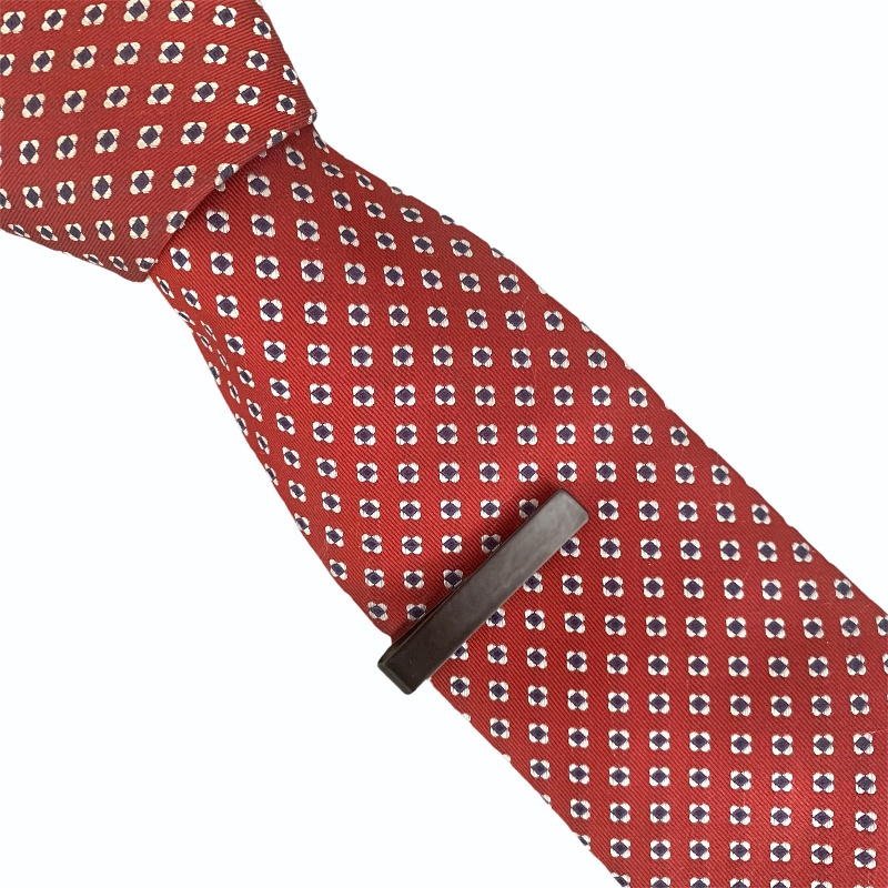 Černá metalická spona na kravatu Mini