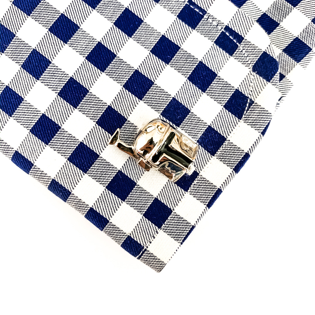 Manžetové knoflíčky Stříbrná Helma  Boba Fett