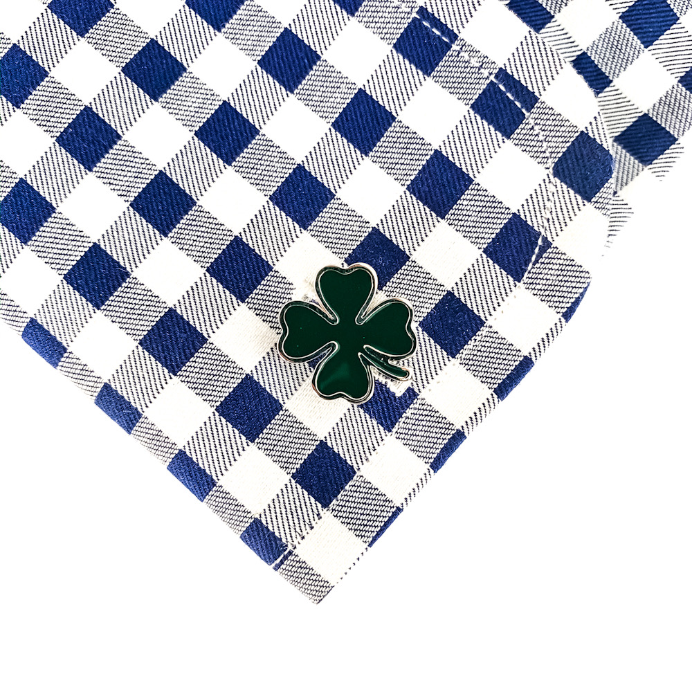 Manžetové knoflíčky Zelený čtyřlístek 