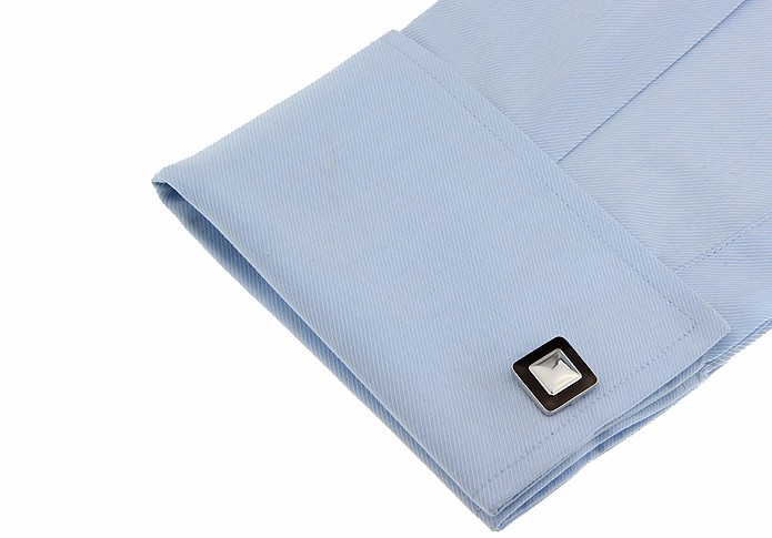 Manžetové knoflíčky Fashion Čtverec - černý