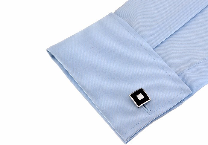 Manžetové knoflíčky Fashion Terč - černý 