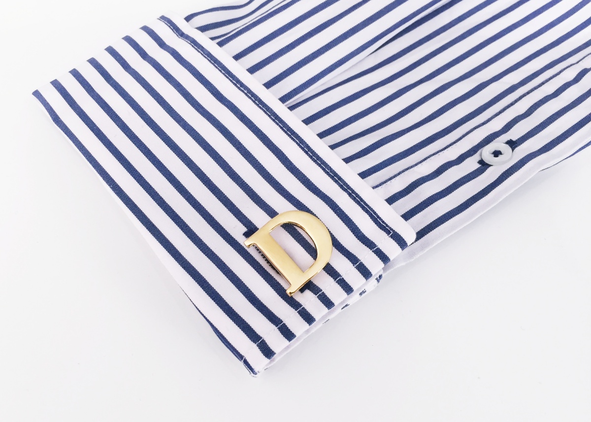 Manžetový knoflíček zlatý Iniciál D