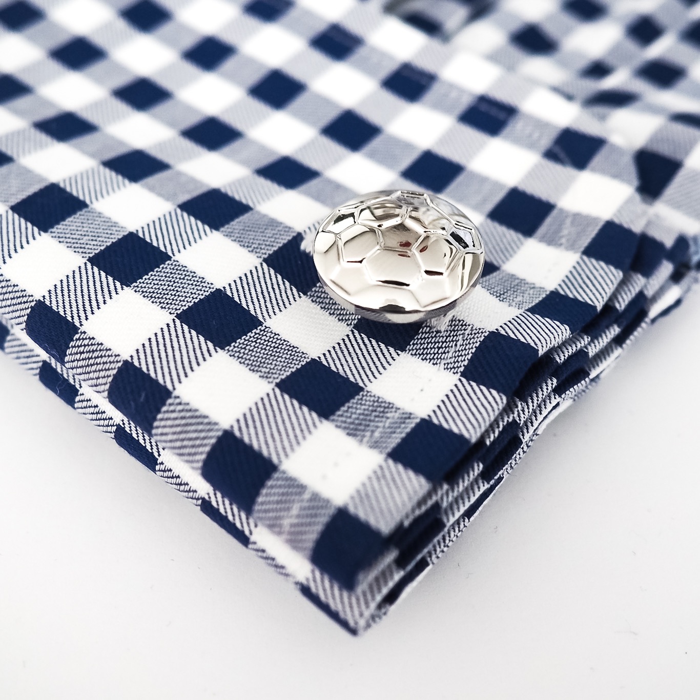 Manžetové knoflíčky Fotbalový míč stříbrný