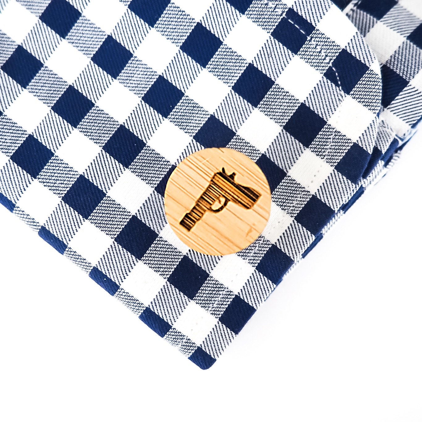 Dřevěné manžetové knoflíčky Pistole 9MM