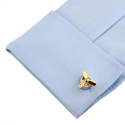 Manžetové knoflíčky Vrtule zlatá