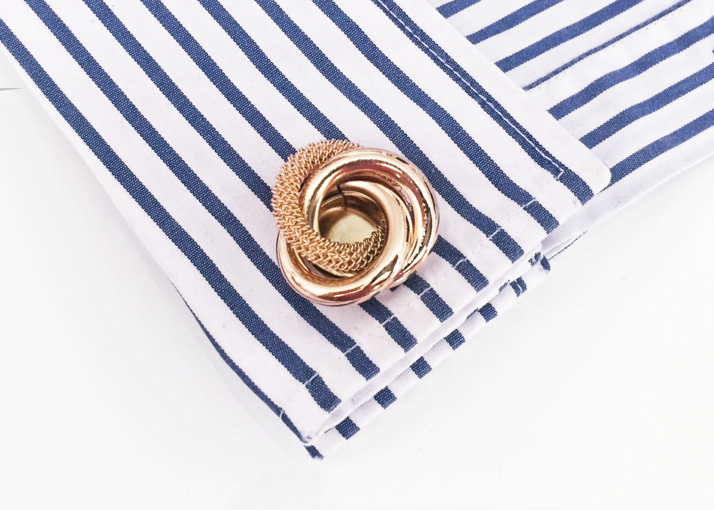 LMK Manžetové knoflíčky Uzel Drátěnka - zlatý