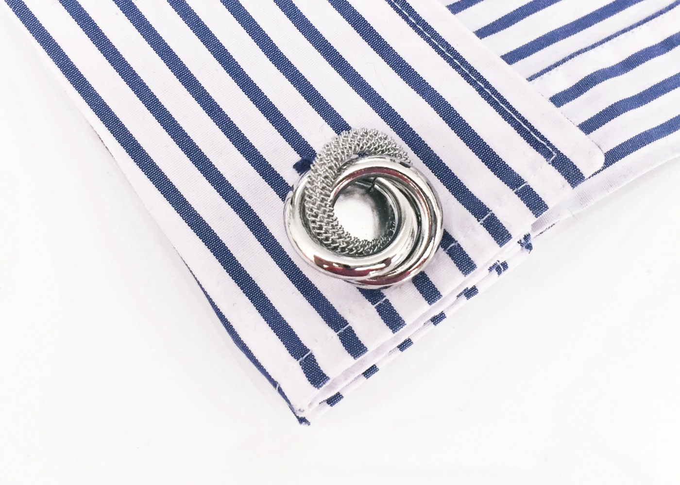 LMK Manžetové knoflíčky Uzel Drátěnka - stříbrný