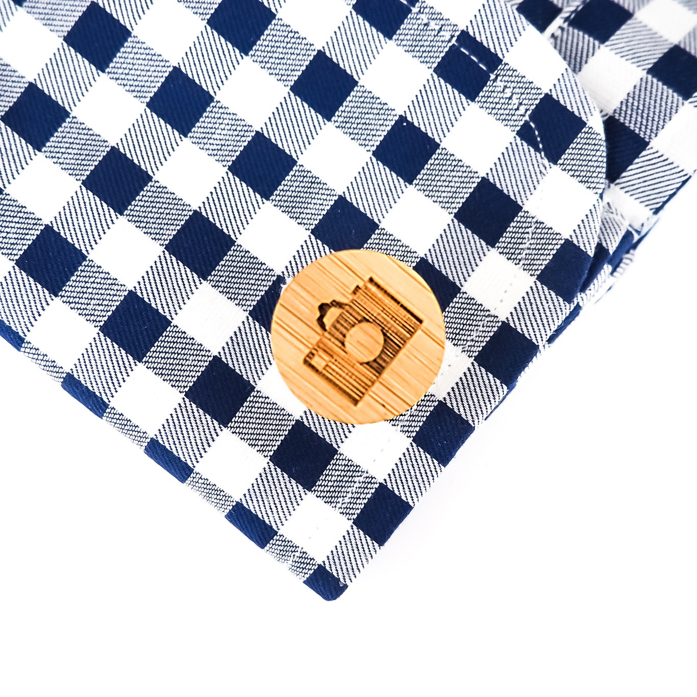 Dřevěný set - spona na kravatu a manžetové knoflíčky Fotoaparát