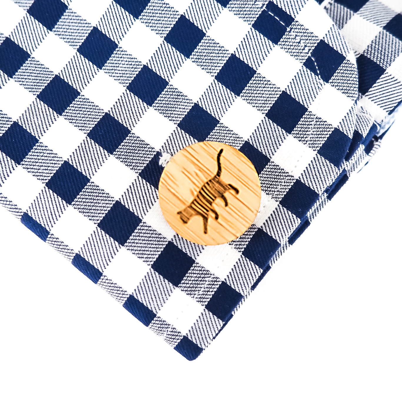 Dřevěný set - spona na kravatu a manžetové knoflíčky Kočka