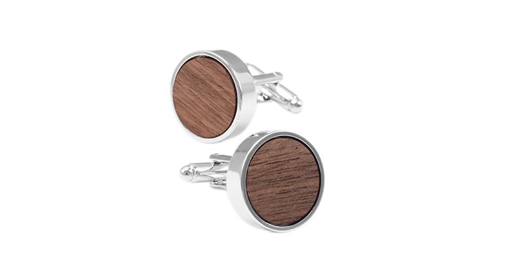 Manžetové knoflíčky Wood Ořech 