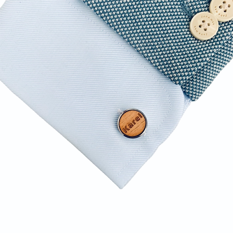 Dřevěné manžetové knoflíčky Karel 