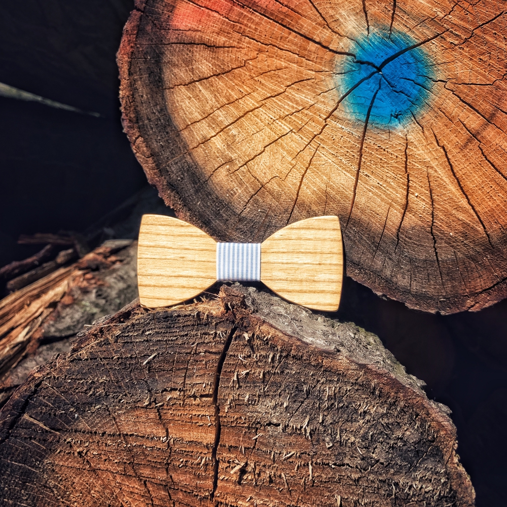 Chlapecký dřevěný motýlek Klasik Proužky 