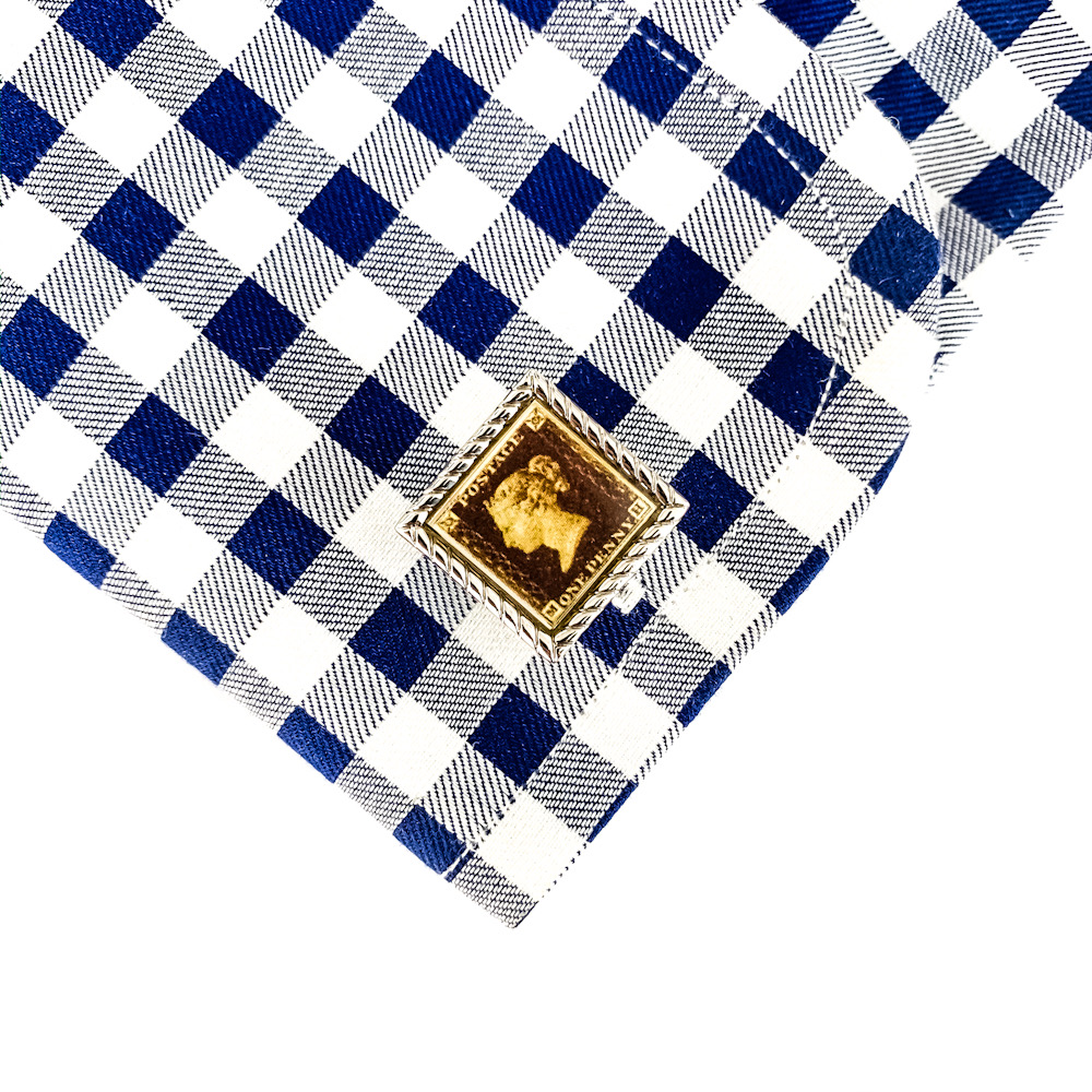 Manžetové knoflíčky Poštovní známka One Penny 