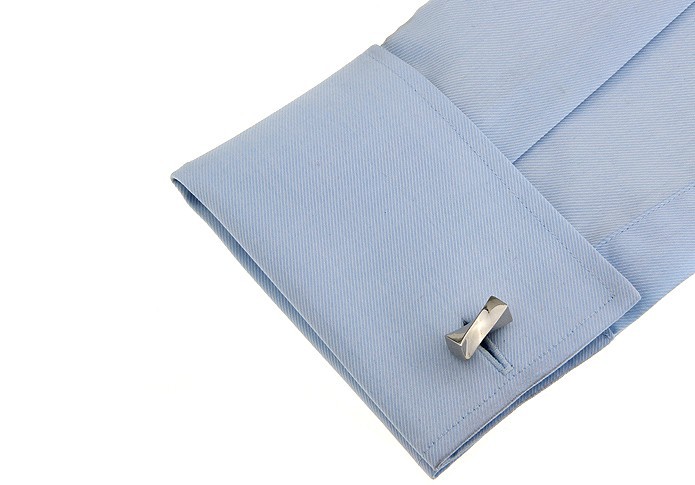 Manžetové knoflíčky Hranol zkroucený 