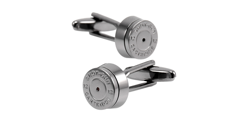 Manžetové knoflíčky Nábojnice šedá 