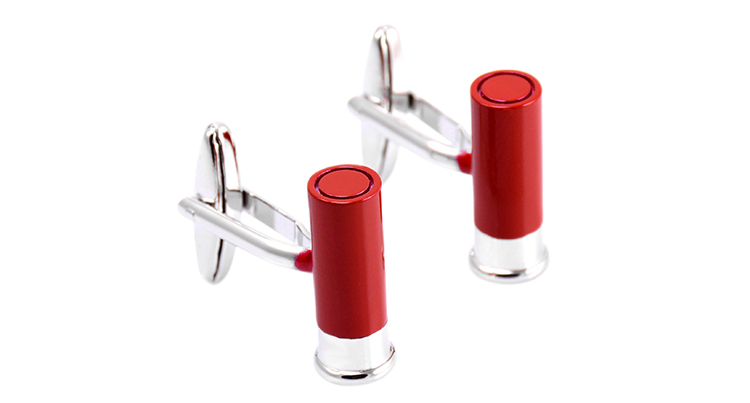 Manžetové knoflíčky Brokový náboj - červený 