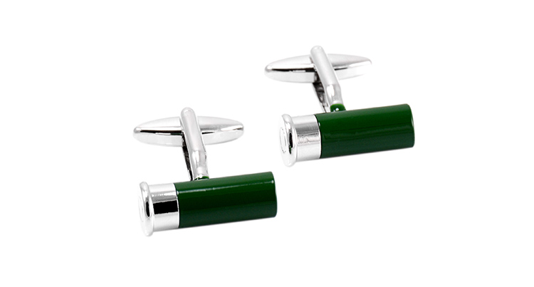 Manžetové knoflíčky Brokový náboj - zelený 