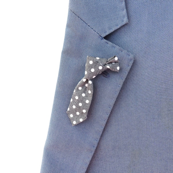 Šedá brož Kravata dot 