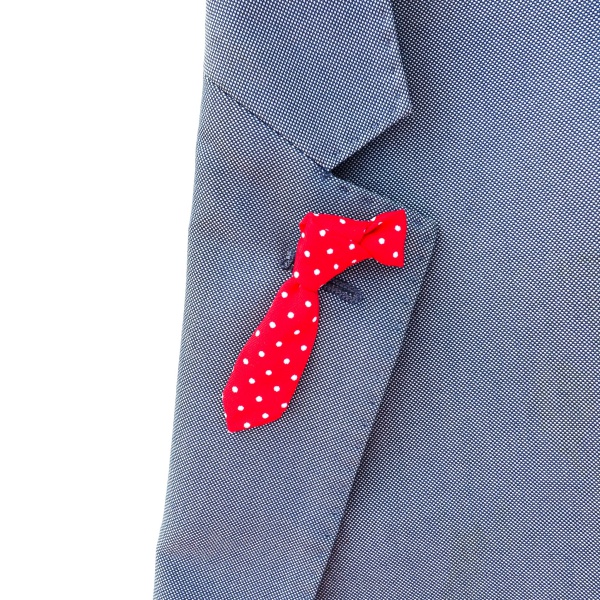 Červená brož Kravata dot 