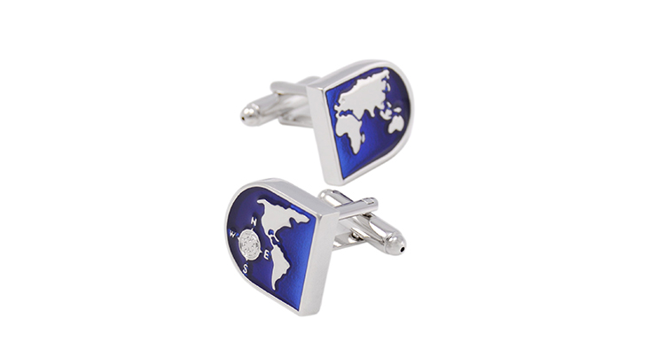 Manžetové knoflíčky Mapa světa 