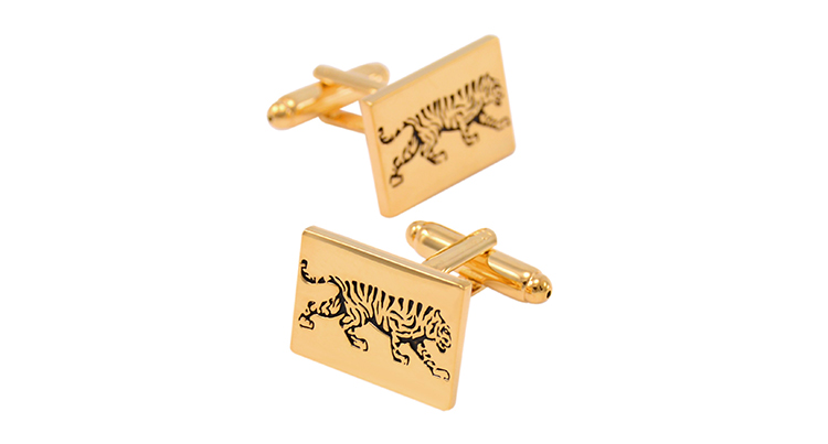Zlaté manžetové knoflíčky Tygr 