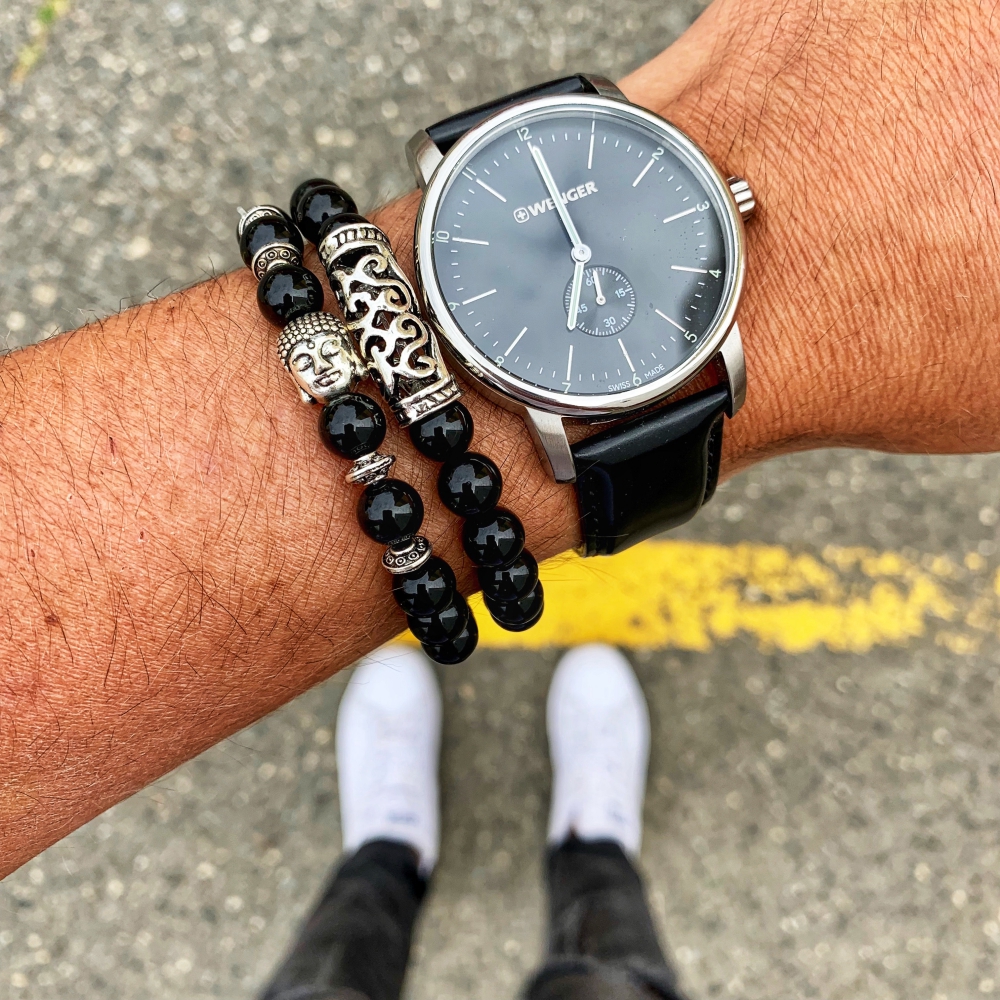 Černý set náramek Buddha 