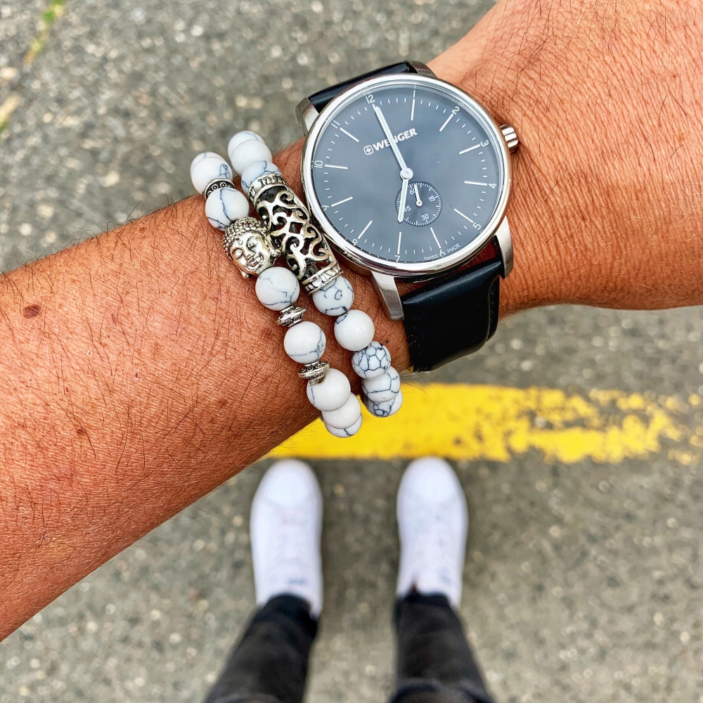 Bílý set náramek Buddha 