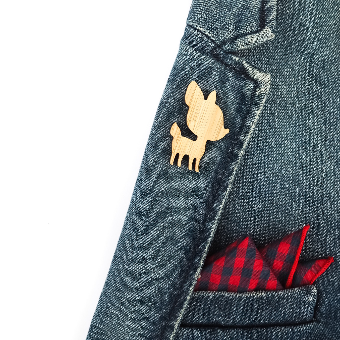 Dřevěná brož Srnka malá 